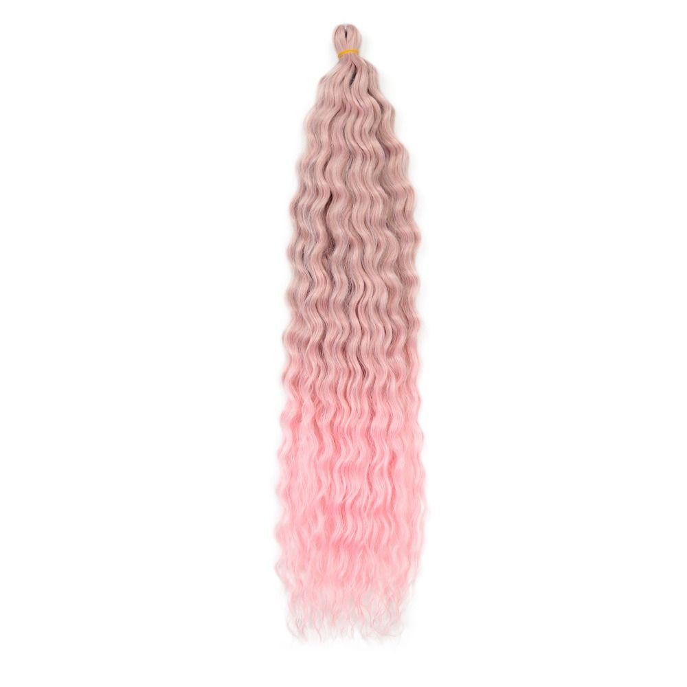 Heat Resistant Fiber Deep Wave Wig Ombre Marly Hair Synthetic Crochet Hair Kinky Curly Hair