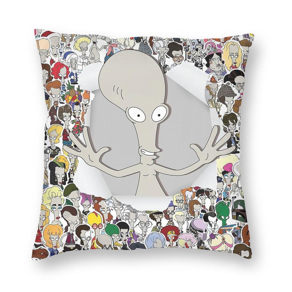 Its Me Roger Square Pillowcase Polyester Linen Velvet Pattern Zip Decor Throw Pillow Case Sofa Cushion Cover