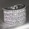 Sparkling wax zircon ring girl, engagement party jewelry, luxury style ring