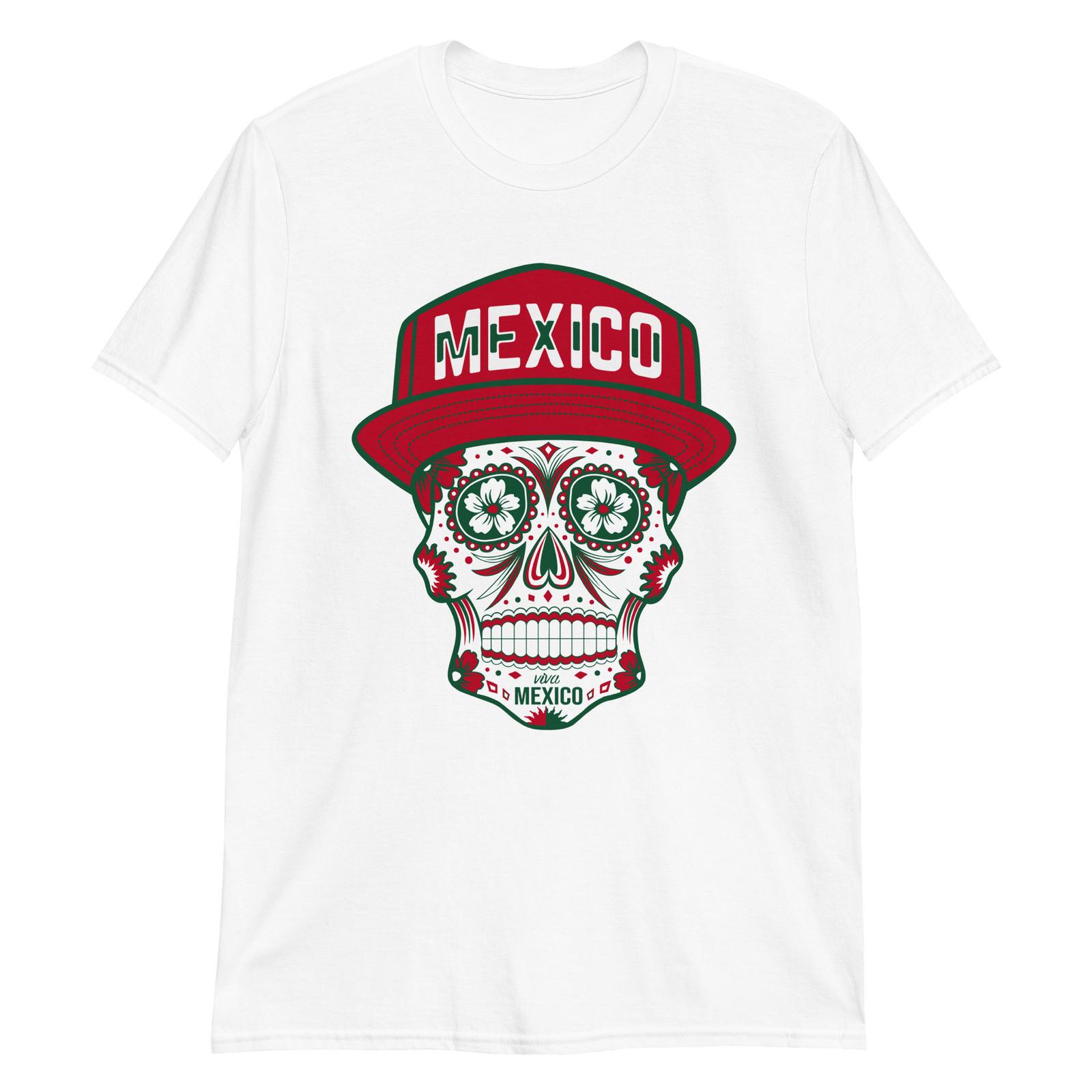 Mexico Skull Unisex T-Shirt Day of the Dead Skeleton Death Aztec Gothic Rock S