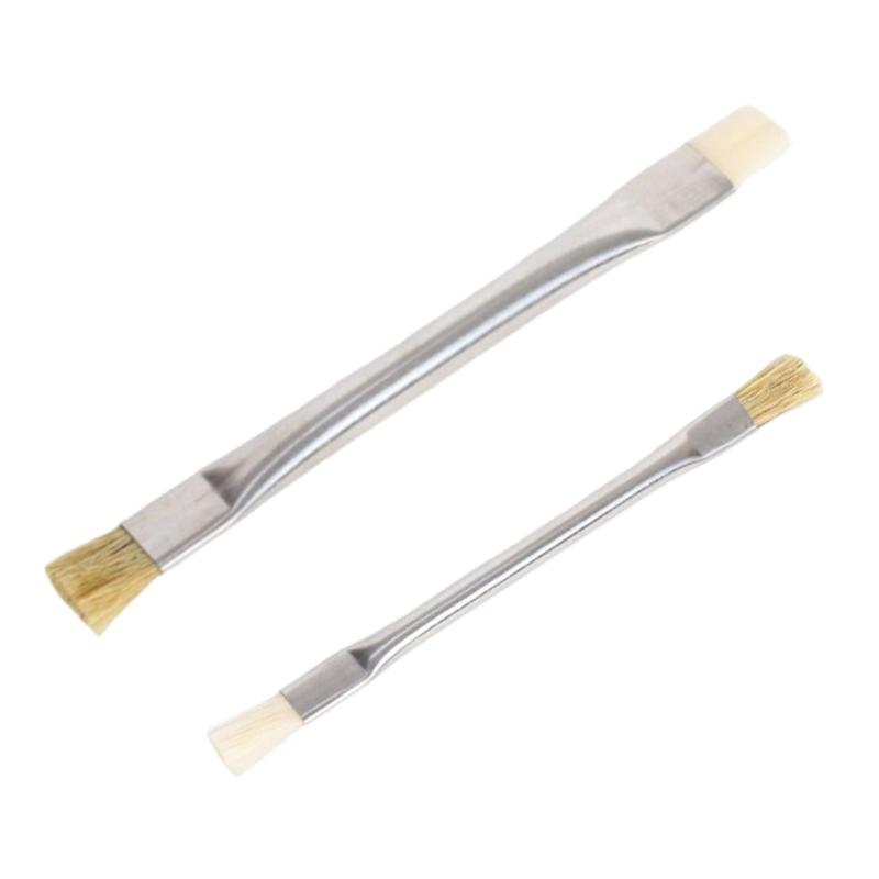 

Двусторонняя щетка с щетиной для чистки чипов материнской платы мобильного телефона, ремонта, удаления пыли и клея 1