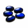 Deep Blue Labradorite Cabochon Oval Flat Back Gemstone, Flashy Blue Labradorite Loose Stone for Jewelry Making