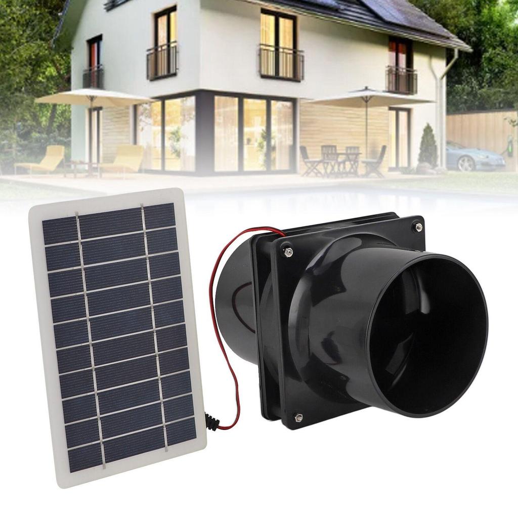 12V 10W Waterproof Dual Flange Solar Exhaust Fan for Camping & Greenhouses