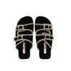 Flat-bottomed fashion outer wear belt buckle cool slippers women's shoes 2025 new summer outer wear yellow beach sandals