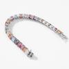 Butterflykiss Luxury 3/4/5/6.5MM Colored Rainbow Tennis Moissanite Bracelets Plated Gold 925 Silver Fine Jewelry Gift