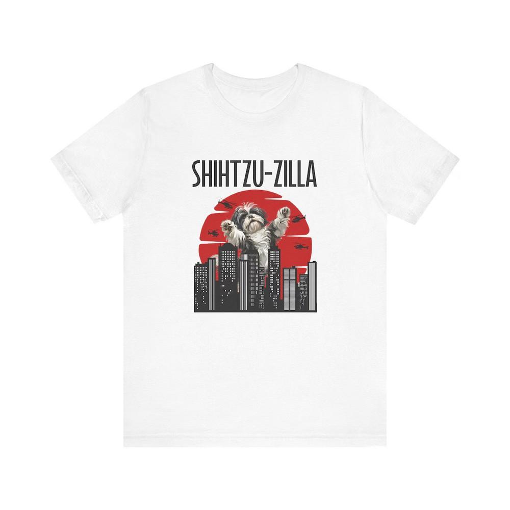 Funny Shih Tzu Shirt Shihtzu Zilla Tshirt Shih Tzu Lover Gift Full Size S3XL Unisex T-Shirt M