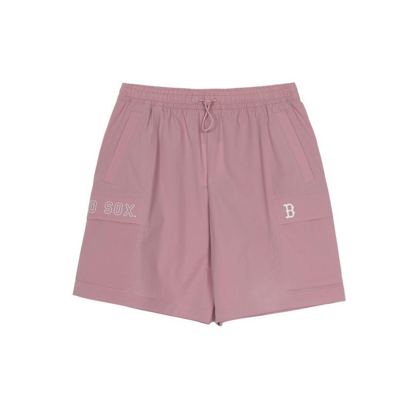 New MLB Gofcore Boston Red Sox Cargo Shorts Unisex Pink 3ASMB0353-43PPM