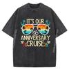 It Is Our Anniversary Cruise 2026 Husband and Wife Cruising Camisetas Graphic Tshirt Soft Washed Tops Printed