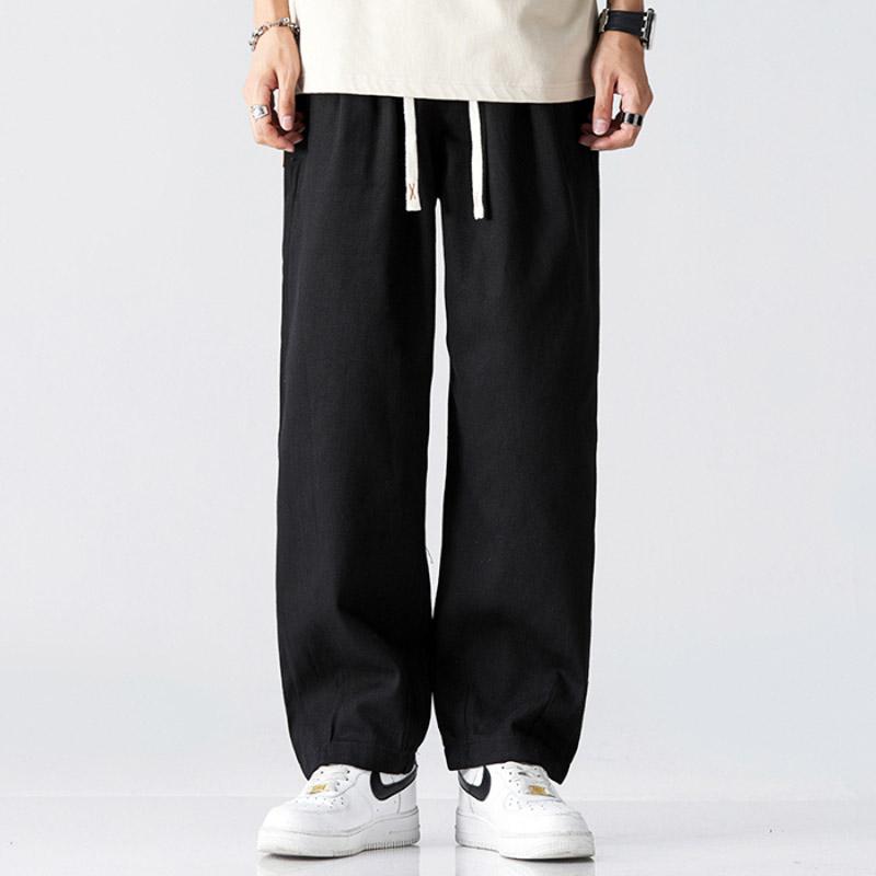 Men's Hong Kong Trend Brand Retro Loose Wide Leg Casual Pants