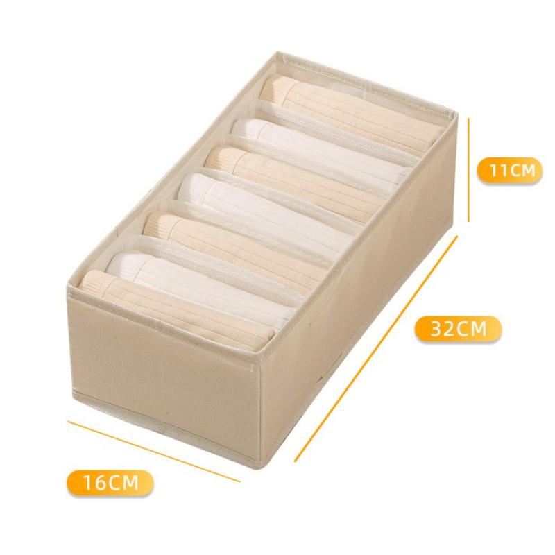 Fabric Foldable Storage Box With Dividers For Wardrobe Organization And Clothing Storage