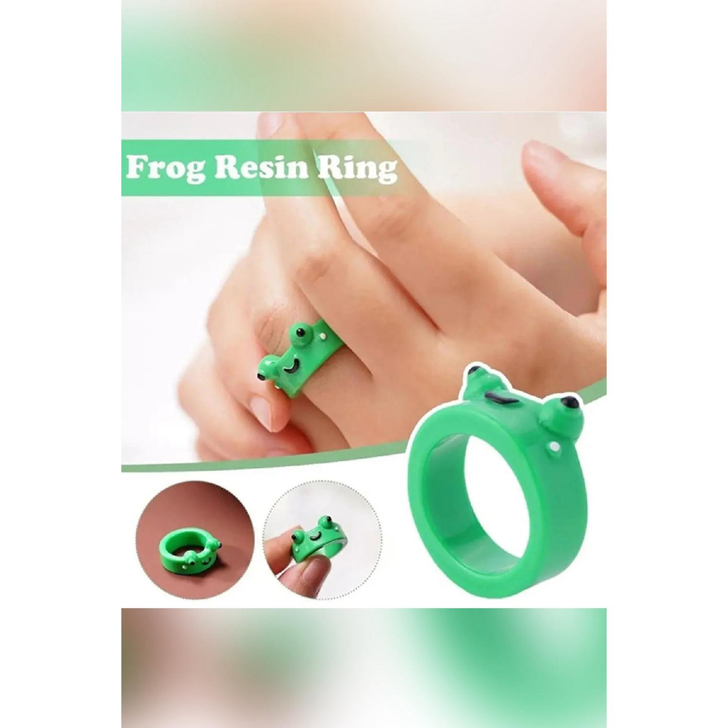 

Frog Ring Trend пластикове кільце жаба внутрішній діаметр 1,7-1,8 см