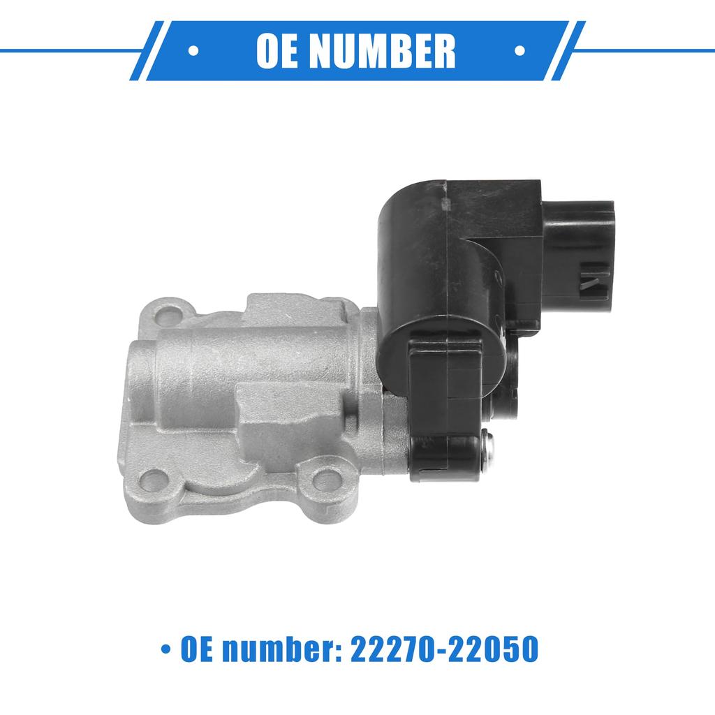 ABSOPRO Idle Air Control Valve with Gasket for or Toyota Civic Durable Metal Silver Idle Control Valve with Toyota, Camaro, 2000-2001. Tone. Gasket.