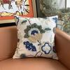 Vintage Style Floral Printed Peach Skin 2D Graphic Soft Square Throw Pillow Covers For Office Chair Decoration Gift Pillow Cover