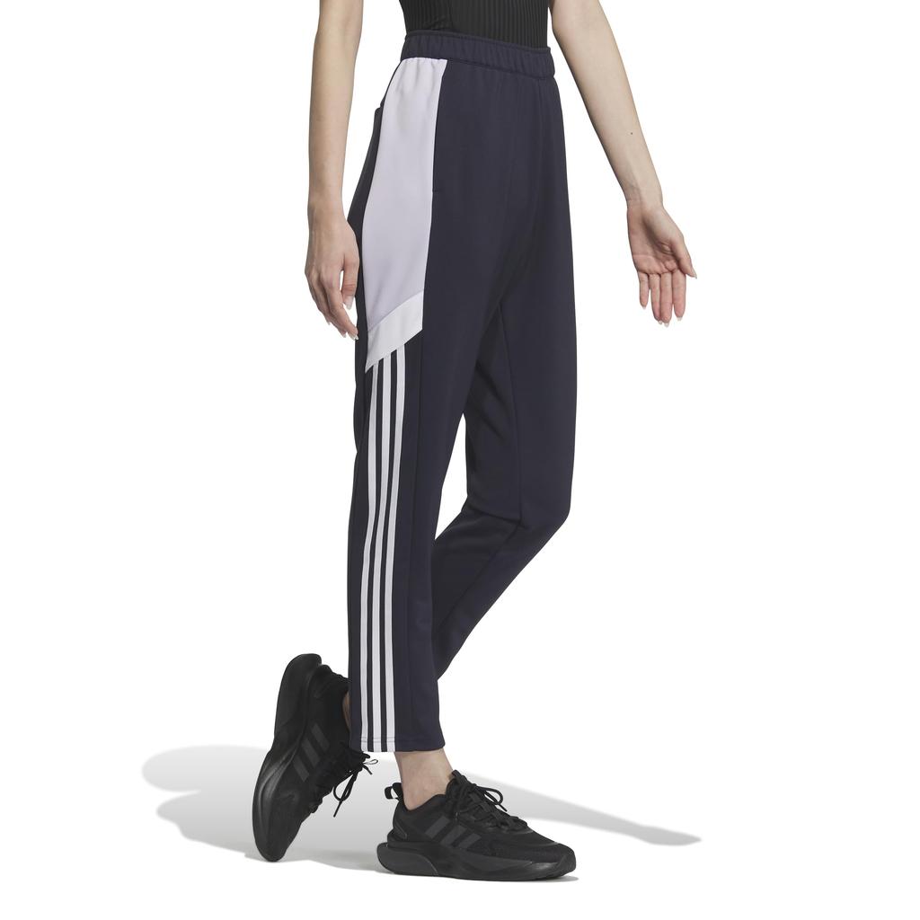 Adidas KTX56 Team Track Pants in Legend Dawn Women's Loose-Fit Double-Knit Ink/Silver (JG3412)