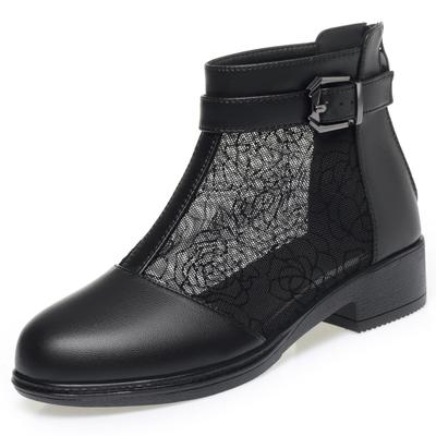 Summer Women's Boots Non-slip Breathable Female Mesh Boots Large Size Fish Mouth Hollow Women Sandals