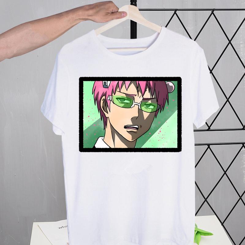 Saiki K Kusuo No Psi Nan Street Style Casual Short Sleeve  Unisex T Shirt O-neck Tshirt Male The Disastrous Life Of Saiki T-shirt Shirt