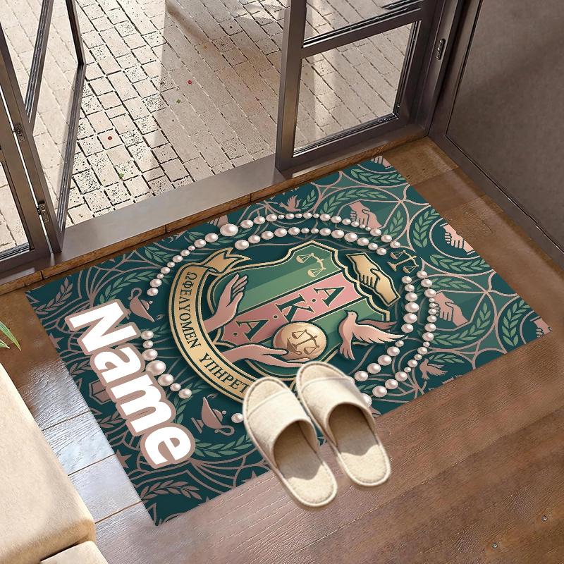 Custom Name Personalized Alpha Kappa Alpha Print Carpet, Versatile Home Decor Rug, for Playroom, Apartment, Balcony, Entryway, Hallway Gift