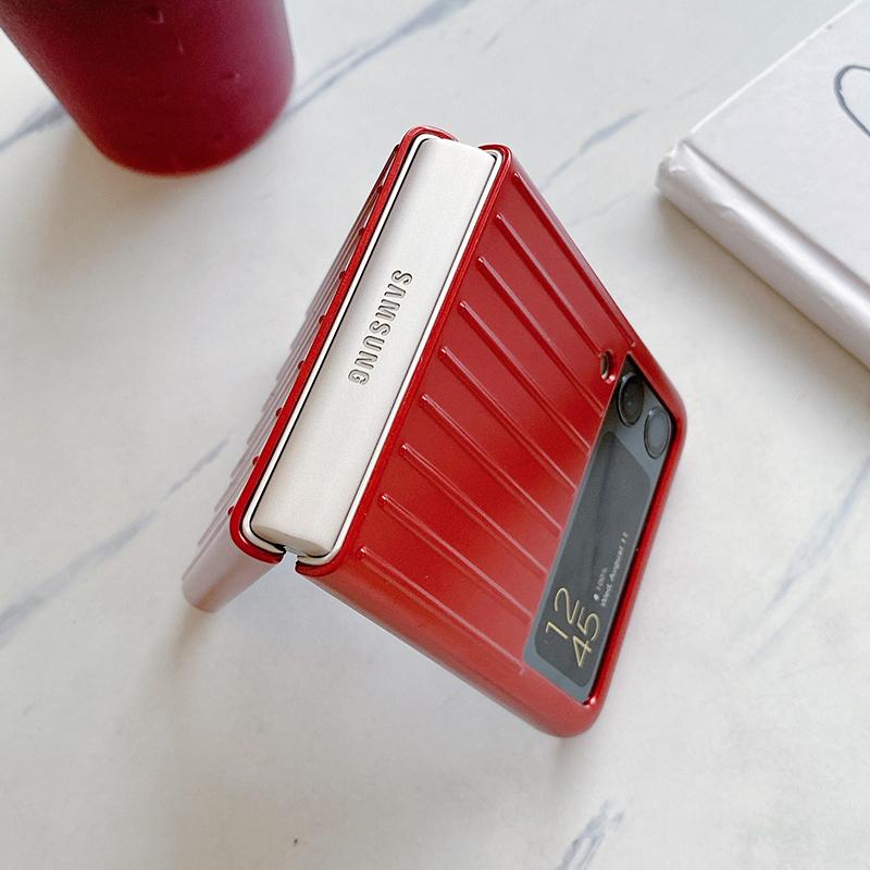 Candy Color Trunk Phone Case For Samsung Galaxy Z Flip 3 5g Hard Pc Back Cover For Galaxy Z Flip3