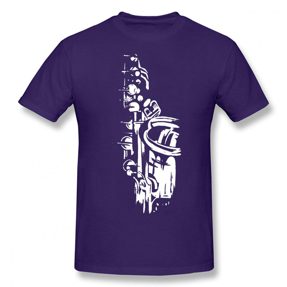 Cool Saxofoon Verjaardag Grappig Unisex Grafisch Vintage Cool Katoen Korte Mouw T-shirts O-hals Harajuku T-shirt