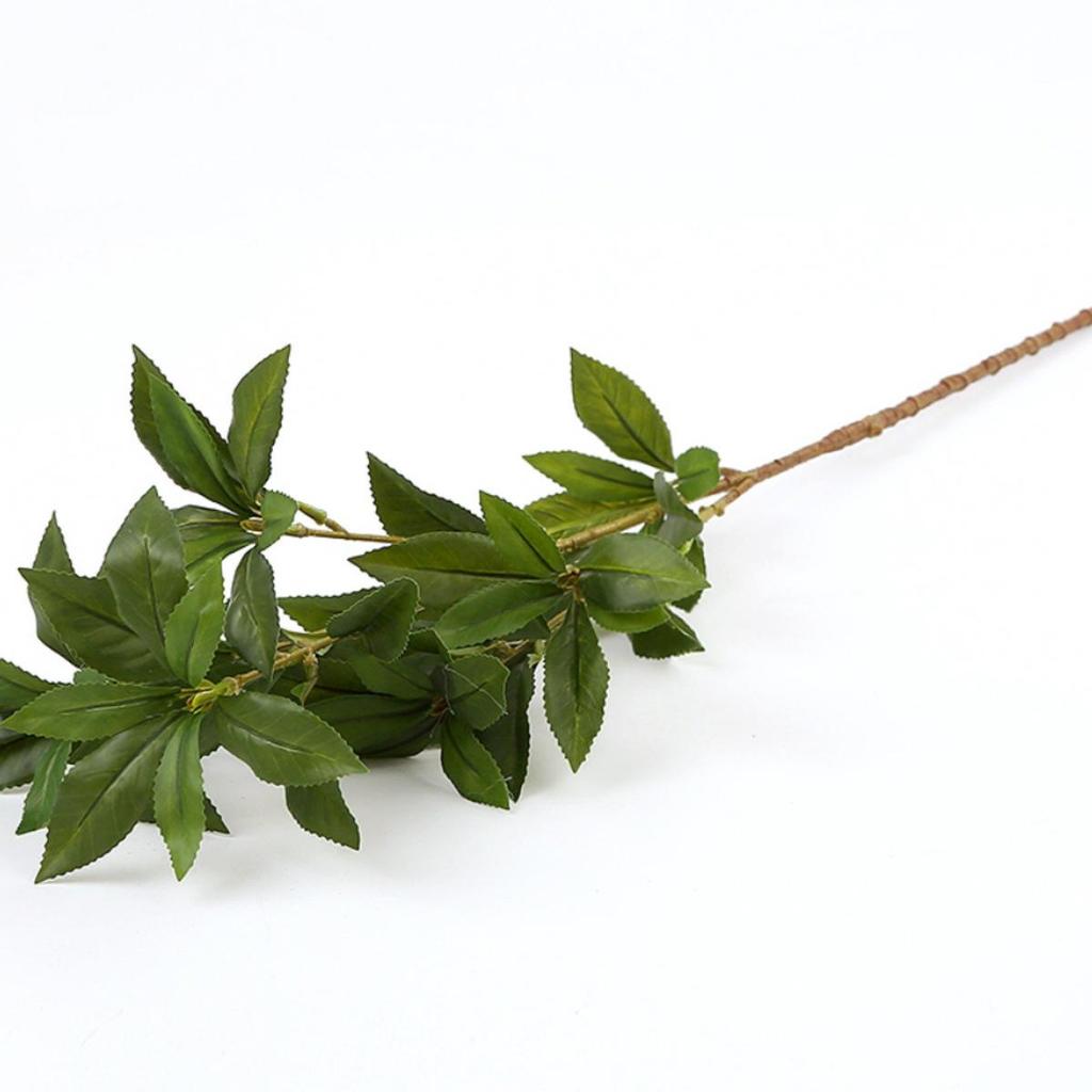 Nordic Greenery: Single Artificial Pieris Japonica Leaves for Living Room or Dining Table Decor.