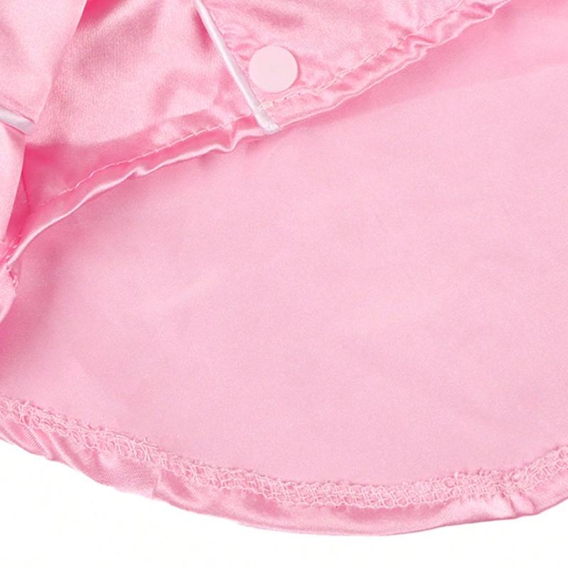 1pc Adorable Pet Clothes, 2-Leg Silk Spring/Autumn Pajamas with Snap-Button Design, for Dogs & Cats Such As Poodle, Bulldog