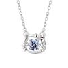 Smart Necklace Female Niche Design 1 Carat Imitation Moissanite Pendant Collarbone Chain