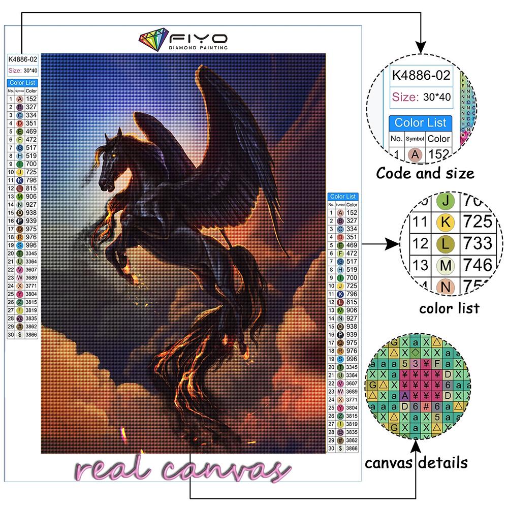 5D DIY Diamante Bordado Animal Pégaso Diamante Pintura Mosaico Decoração Para Casa