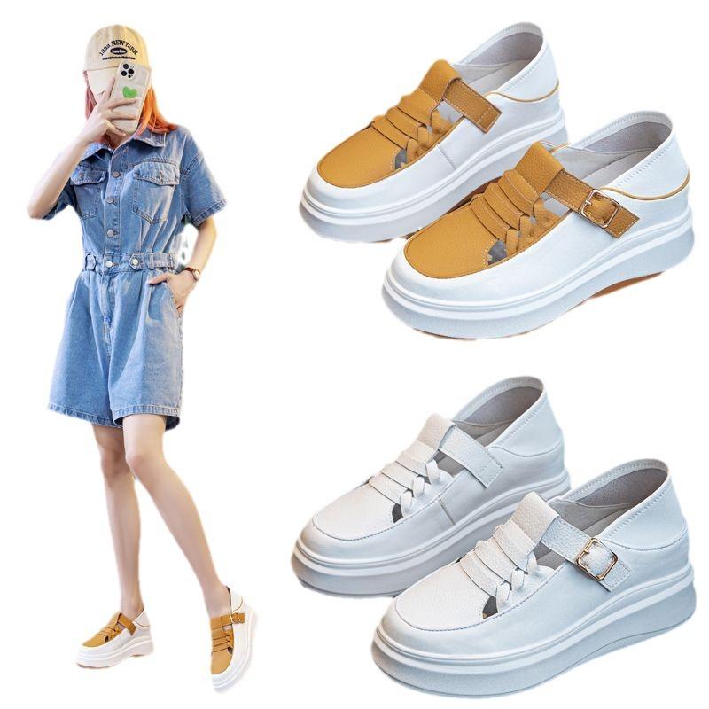 Hollowed Leisure Women's Outdoor Sandals Summer New All-Match Platform Hidden Heel Women's Shoes Slip-on