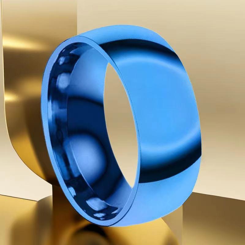 High-End Light Luxury Stainless Steel Ring for Women - Non-Fading, French Design with Titanium Finish.