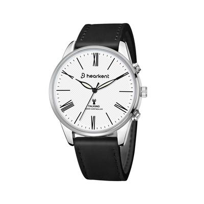 Men's Large Japanese Voice Radio Wave Analog Wristwatch H-2403 Time Reading Good Visibility Simple Design Elderly Visually Impaired