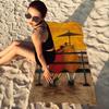 Sam Toft Art Abstract Landscape Beach Towel Colorful Bath Towels for Girl Microfiber Quick Dry Custom Sand Free Beach Yoga Spa