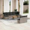 VidaXL Garden Lounge Set with Cushions 10 Pcs Grey Wicker 3223862