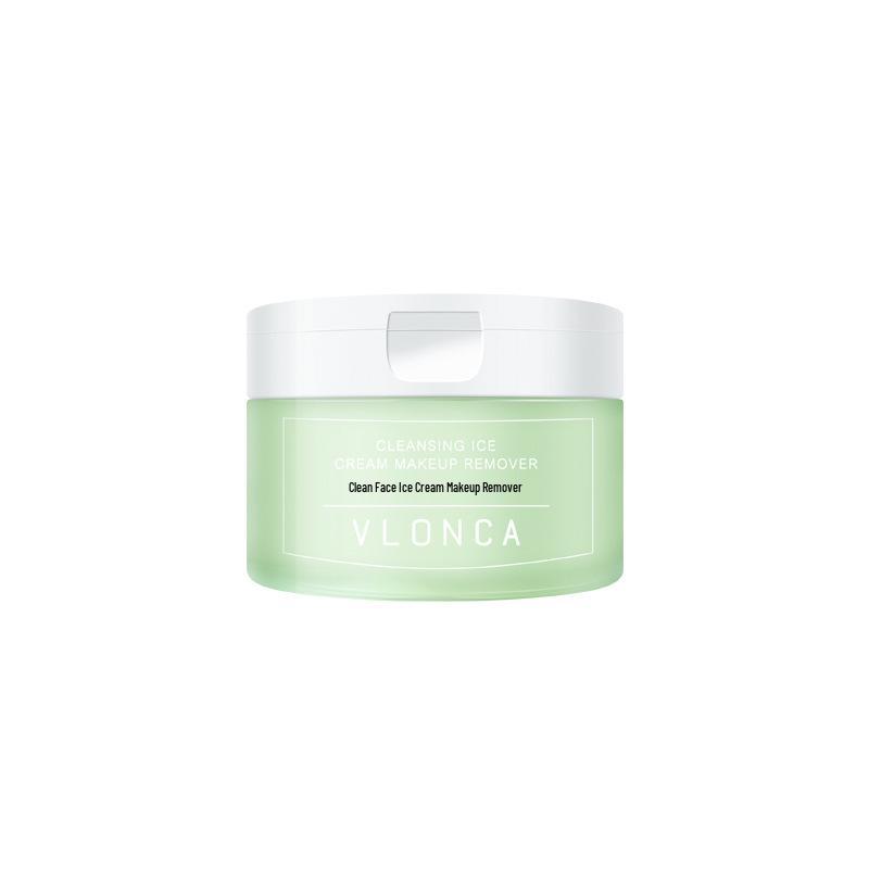 VLONCA Ice Cream Cleansing Balm for Eyes, Lips & Face - Gentle Makeup Remover for Sensitive Skin.