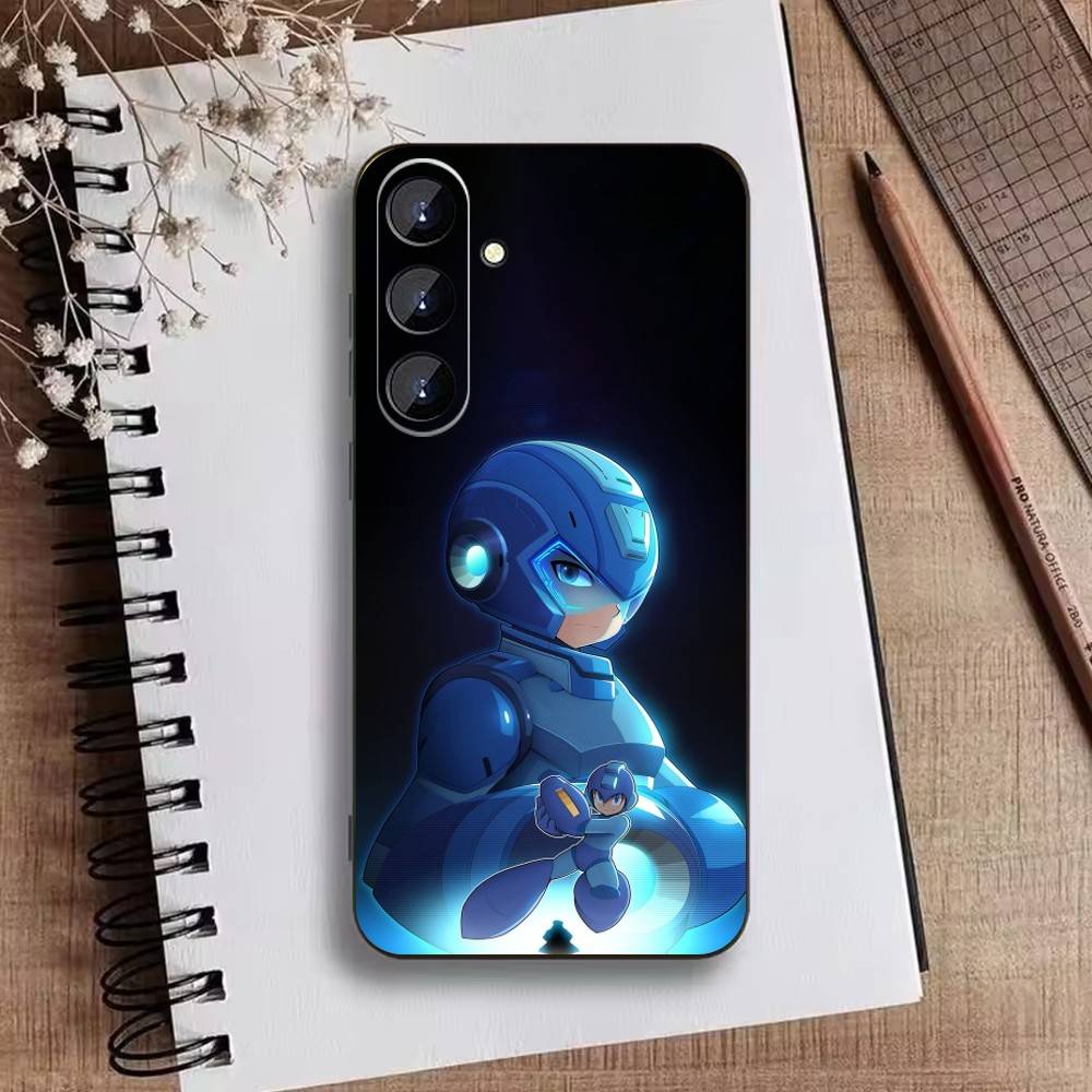 K-Mega Man Anime Phone Case For Samsung Galaxy A73,A72,A71,A70,A52,A51 Others Soft Black Cover