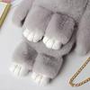Plush Cartoon Rabbit Shaped Crossbody Bag Soft Faux Fur Rabbit Shoulder Bag Fluffy Cute Bunny Sling Bag for Women Girls