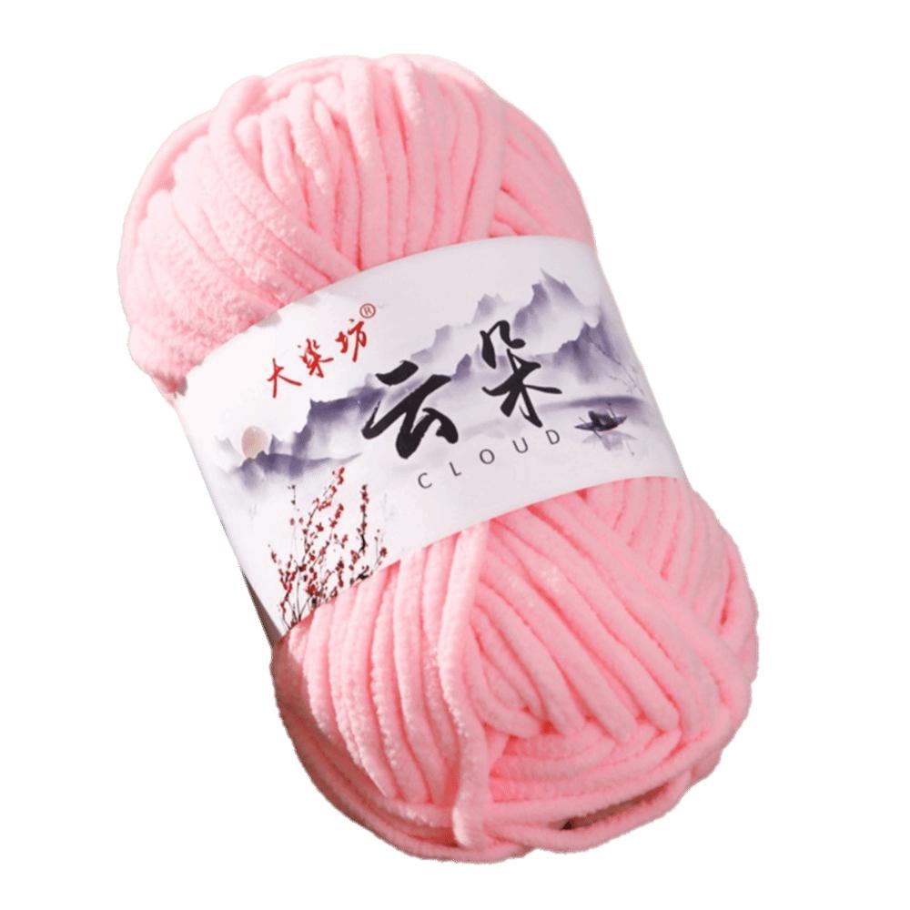 New 50g Cloud Chenille Yarn Fine Ice Strip Soft Texture Thin Velvet Yarn DIY Velvet Line Yarn Blanket Making