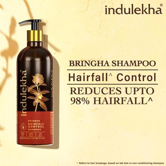 Indulekha Bringha Shampoo, Proprietary Ayurvedic Medicine For Hair Fall, Free From Parabens, Synthetic Dyes And Synthetic Perfume, 200ml