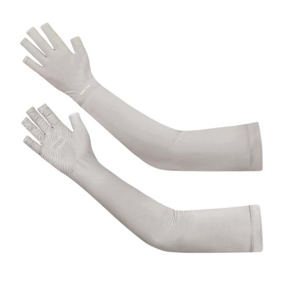 Men Sun Protection Driving Gloves Cooling UV Gloves Open Finger Anti-slip Palm Protection