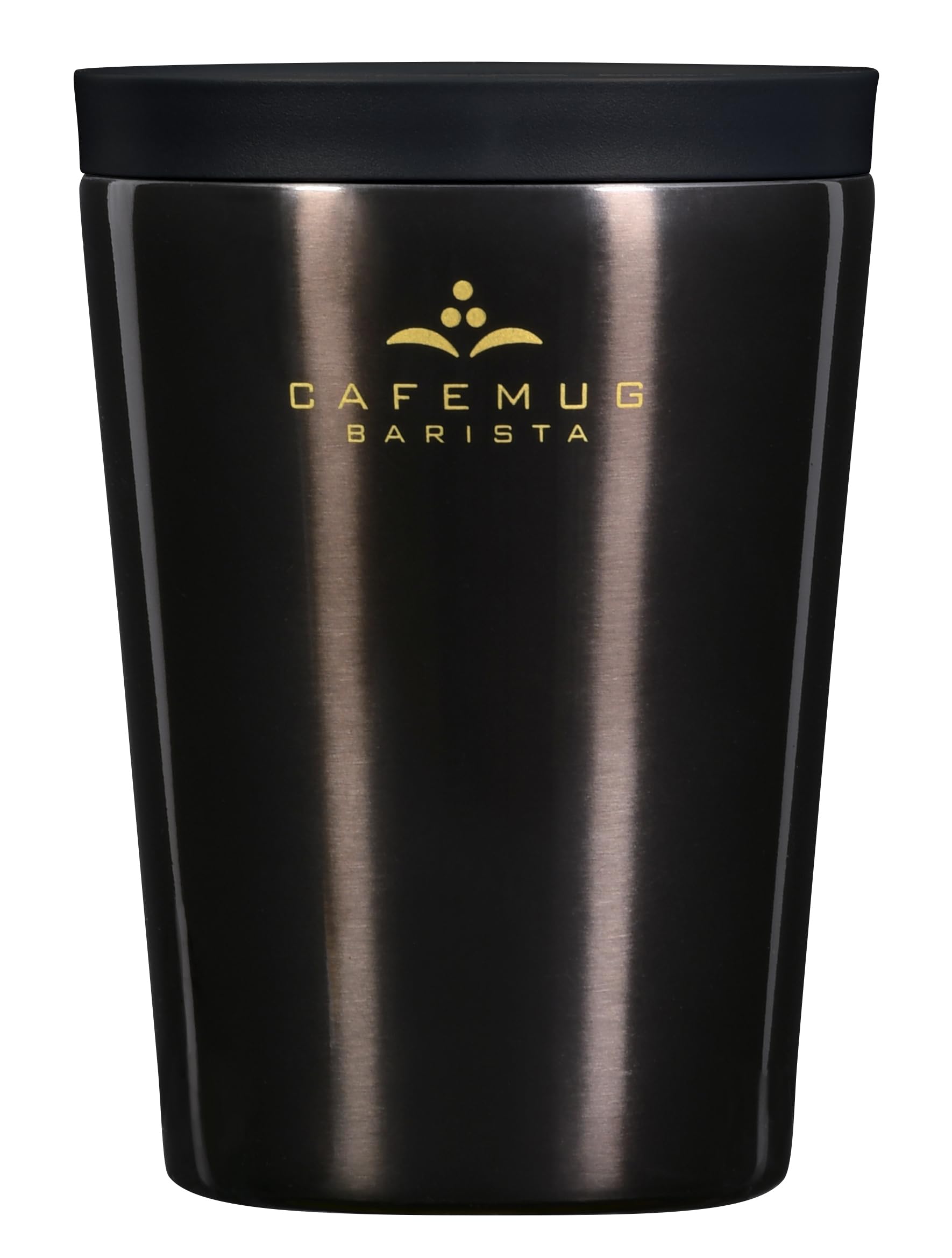 Pearl Metal Tumbler with Cafe Mug Lid, 300ml, Barista, Black, HC-523 чёрный