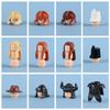 MOC Medieval Military Castle Soldier Figures Helmets Series Building Blocks Knights Accessories Warrior Hat  Bricks Toys Gifts