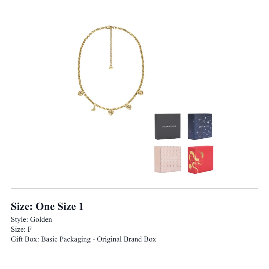 EMPORIO ARMANI Brass Necklaces Women's Gold EGS3267710