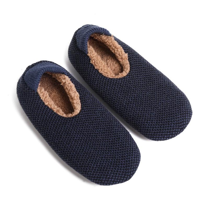 Fashion Winter Men Thermal Socks Fleece Lined Thick Warm Non Slip Indoor Home Floor Slipper Socks
