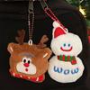 Kawaii Christmas Plush Keychain Christmas Tree Deer Hanging Ornaments Christmas Gift Schoolbag Keychain Bag Pendant Kids Gift