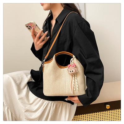 Woven Bag Women's Spring and Summer New Tote Armpit Bag Straw Woven Niche Simple Large-capacity Shoulder Bag