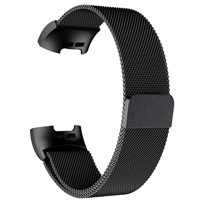 Stainless Steel Milanese Wrist Watch Band Replacement for Fitbit Charge 4/3