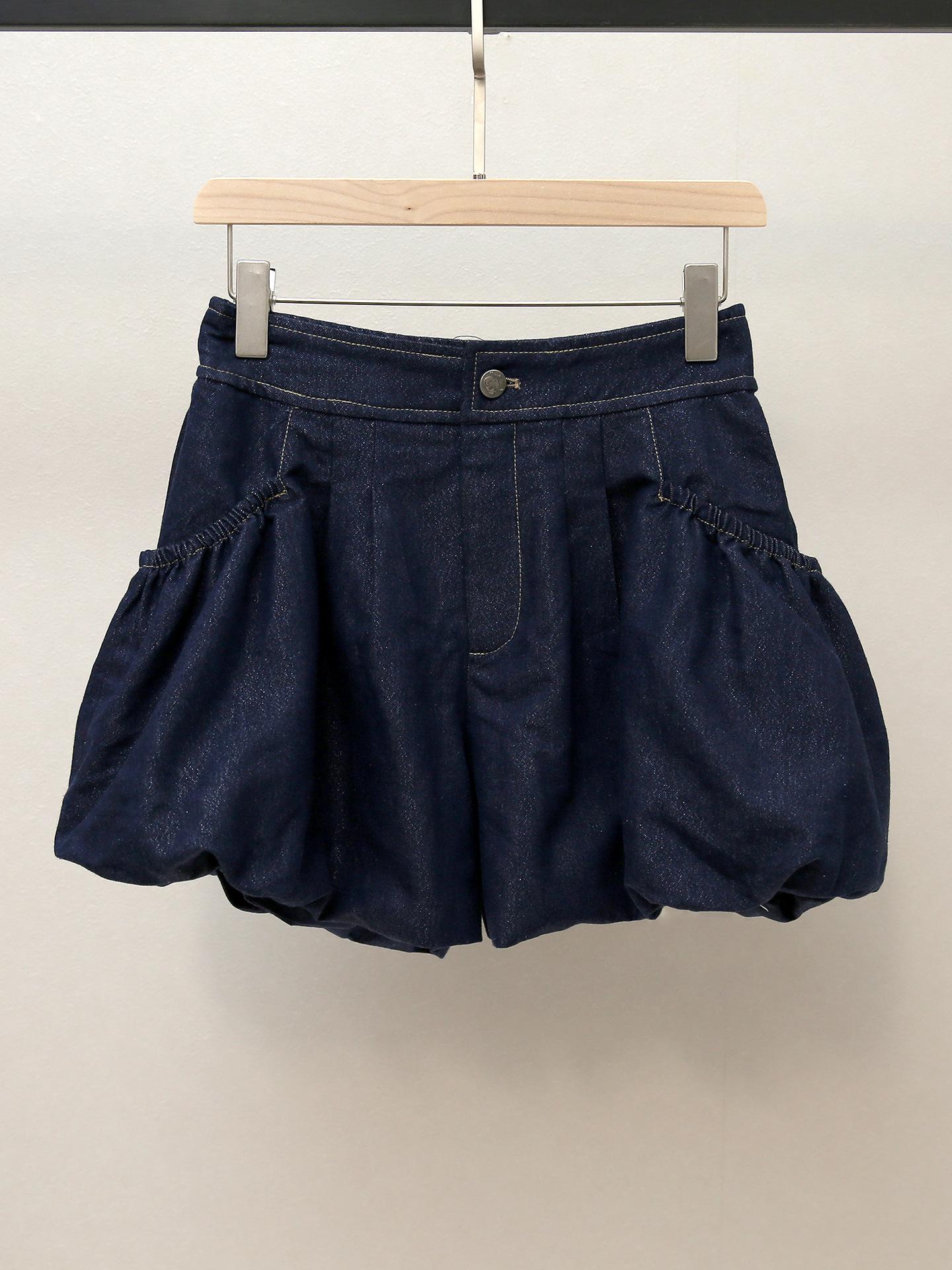 

Комплект топ с пышными рукавами в стиле ретро и шорты-тюльпан А-силуэта класса люкс для женщин M