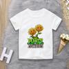 Summer Plants Vs Zombies Printed Casual TShirt Boys Girls Short Sleeve Top for Middle School Students Family Matching Outfits