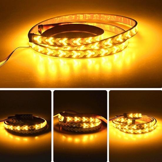 Kamyonlar ve Treylerler İçin Ok Sinyalli, Frenli, Sinyalli, Sıralı Sarı Kırmızı Işıklı Esnek Su Geçirmez Bagaj Kapağı LED Stop Lambası Barı