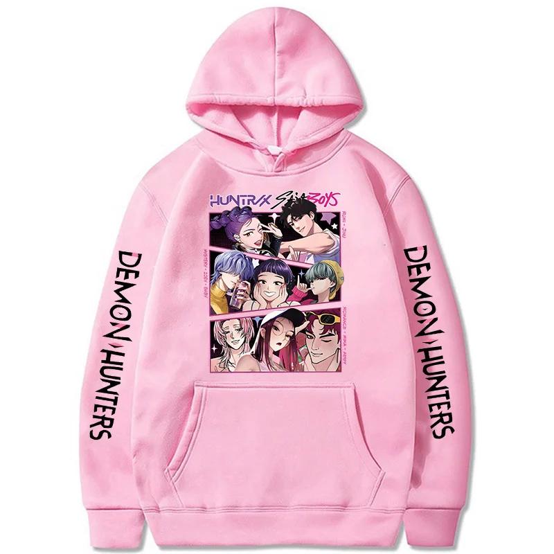 Kpoop Demon Hunters Hoodies Women Mange Vintage Hoody Clothes Y2k Hooded Streetwear Funny Movie Sweatshirts