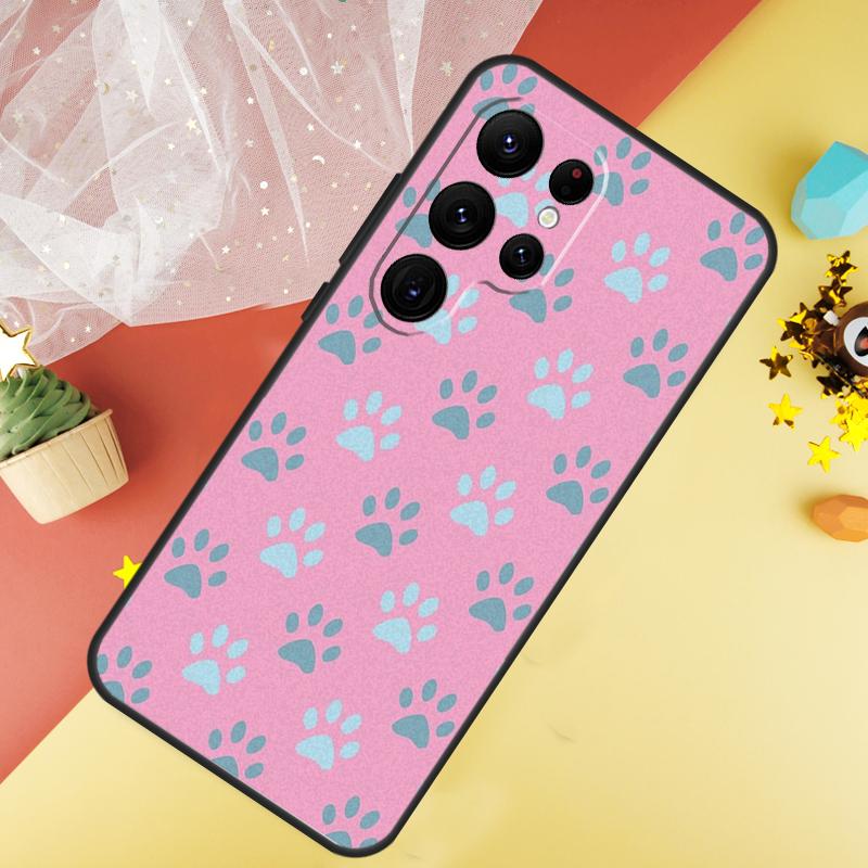 

Cat Dog Paw Design Phone Case For Samsung Galaxy S25 Ultra S23 S21 S20 S22 S24 FE S9 S10 Plus Cover Coque Galaxy S21